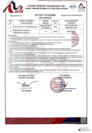 Kết quả kiểm nghiệm Bột Nhung của trang trại nhunghuoudaklak